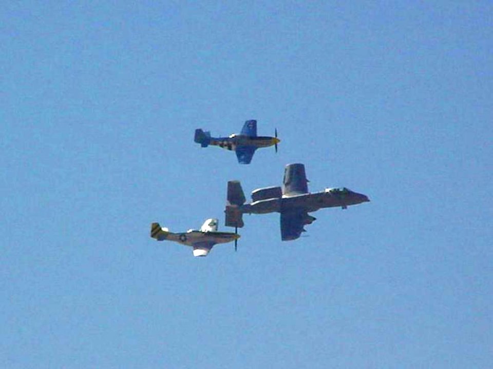 Three Airplanes In The Blue Sky