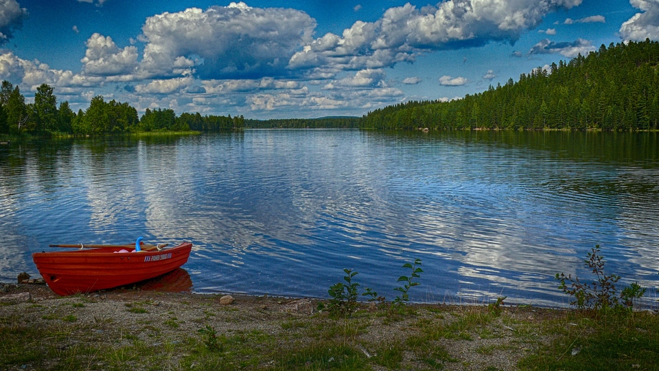 Reflections sky clouds photo