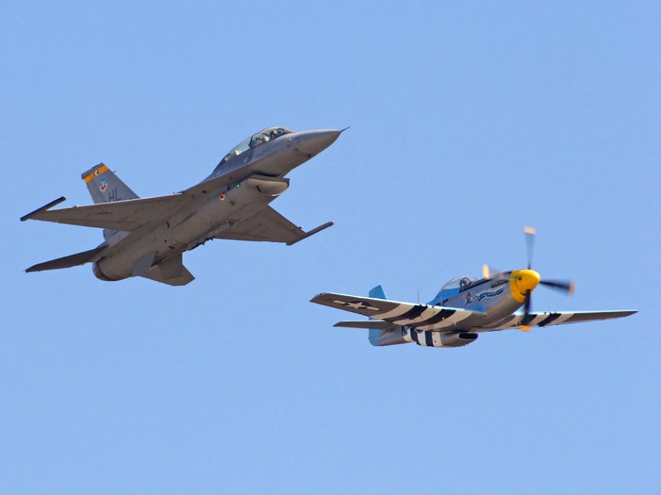 Old And New Airplanes