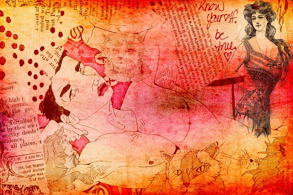 Abstract collage art