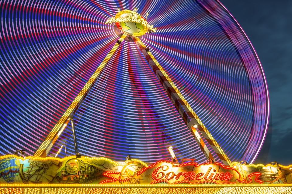 Carousel ride ferris wheel
