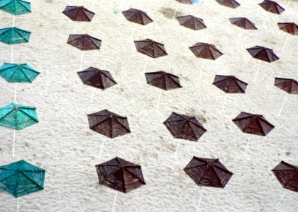 Beach Parasols Without People