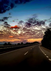 Sunset Over Highway photo
