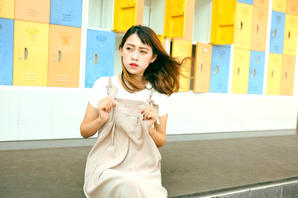 Woman In Locker Room