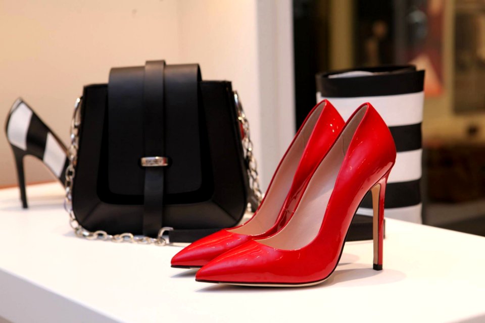 Close-up Of Shoes And Bag