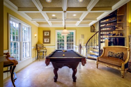 Billiard Table In Elegant Room photo
