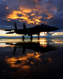 Aircraft On Wide Concrete During Sunset photo