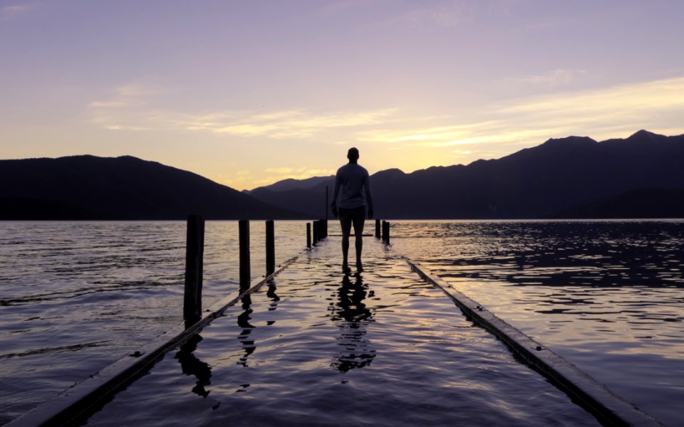 Walking On Flooded Pier