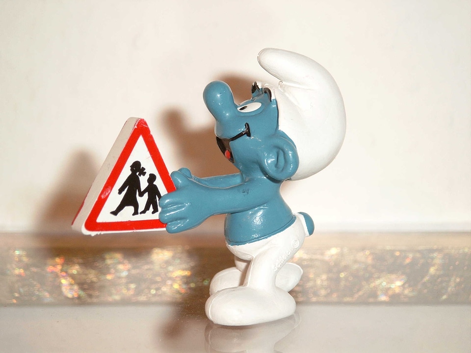 Blue shield caution children