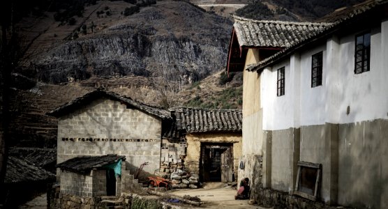 Stone Homes In Abandoned Village photo