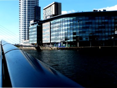 Modern Buildings On River Bank photo
