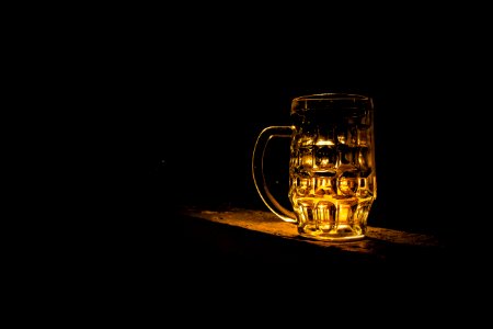 Clear Glass Mug With Beverage During Night Time photo