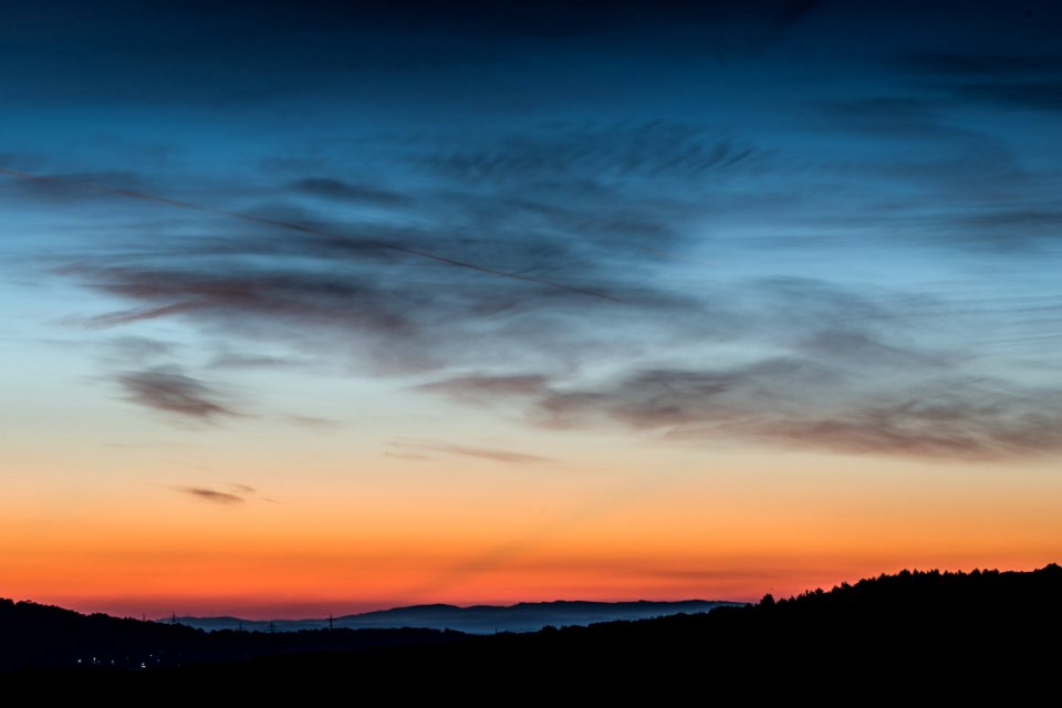 Silhouette Of Mountain During Daytime photo