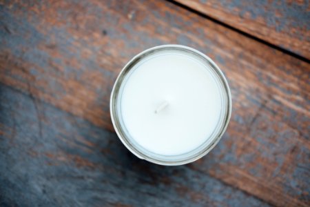 Drink Of Milk On Wooden Table photo