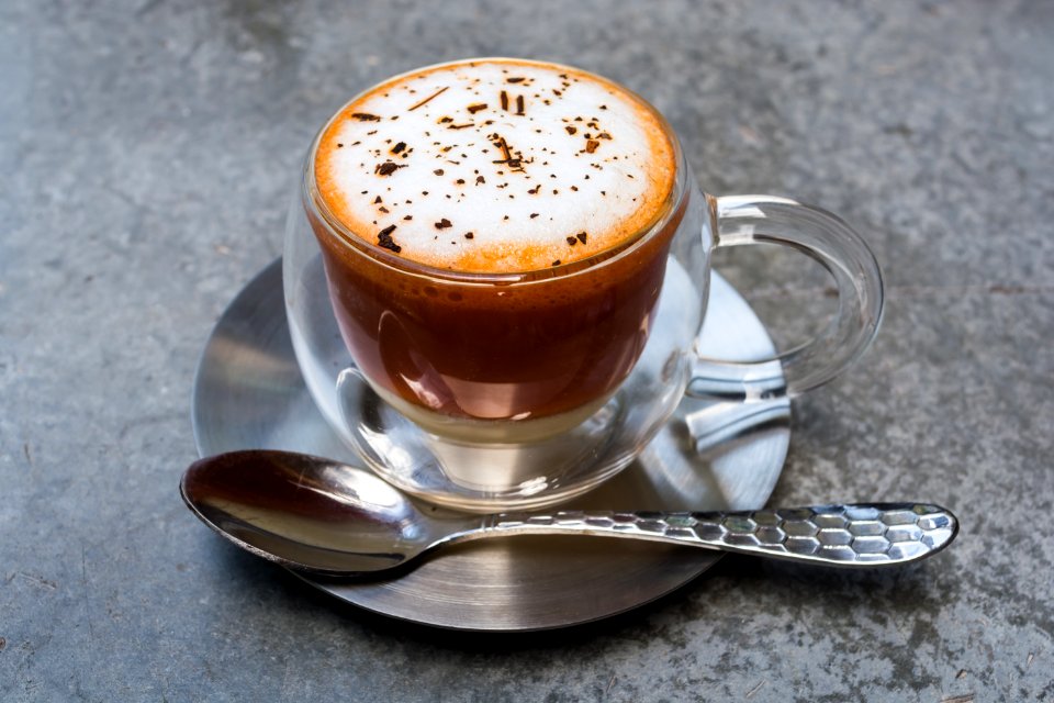 Frappucino On Clear Glass Cup