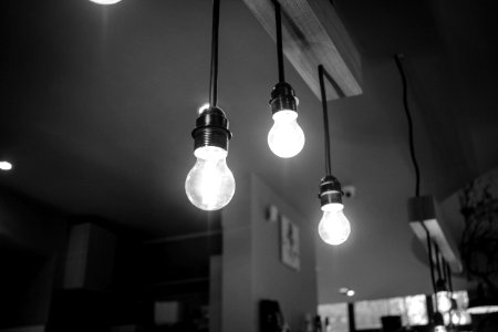 Hanging Lightbulbs photo