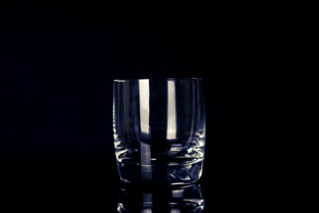 Empty Glass On Black
