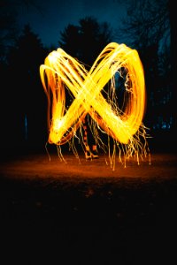 Streaks Of Light From Flame