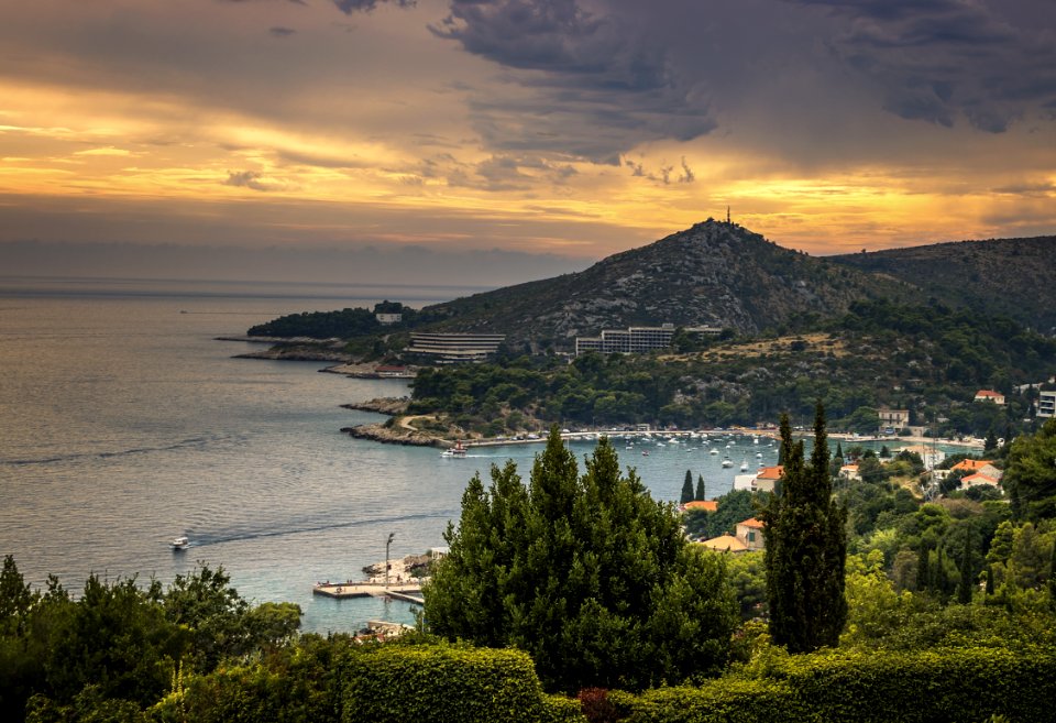 Coastal Village At Sunrise