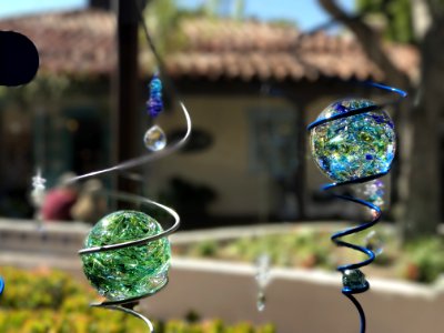 Glass Globes In Lawn Ornament