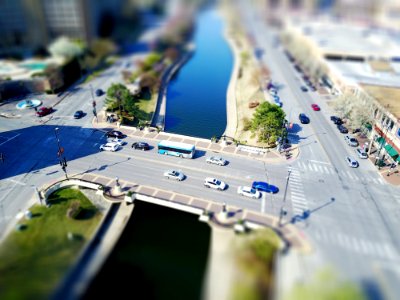 Aerial View Of Urban Street photo