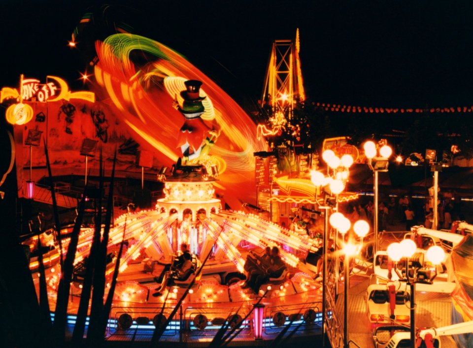 Amusement Park At Night