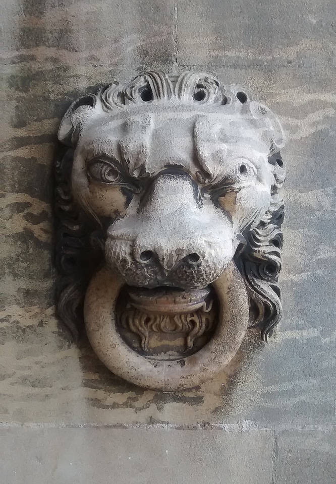 Sandstone sculpture knocker