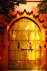 Golden Keyhole Shaped Door
