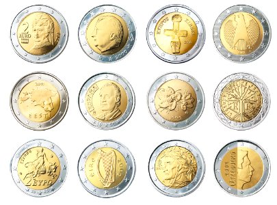 Silver And Gold Round Coin photo