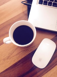 Coffee Cup And Laptop photo