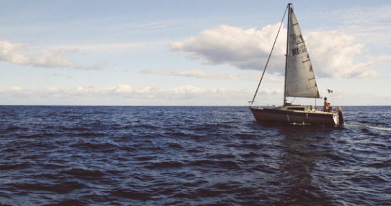 Yacht Sailing In The Mediterranean photo