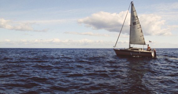 Yacht Sailing In The Mediterranean