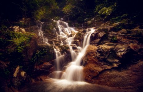 Scenic View Of Waterfall photo