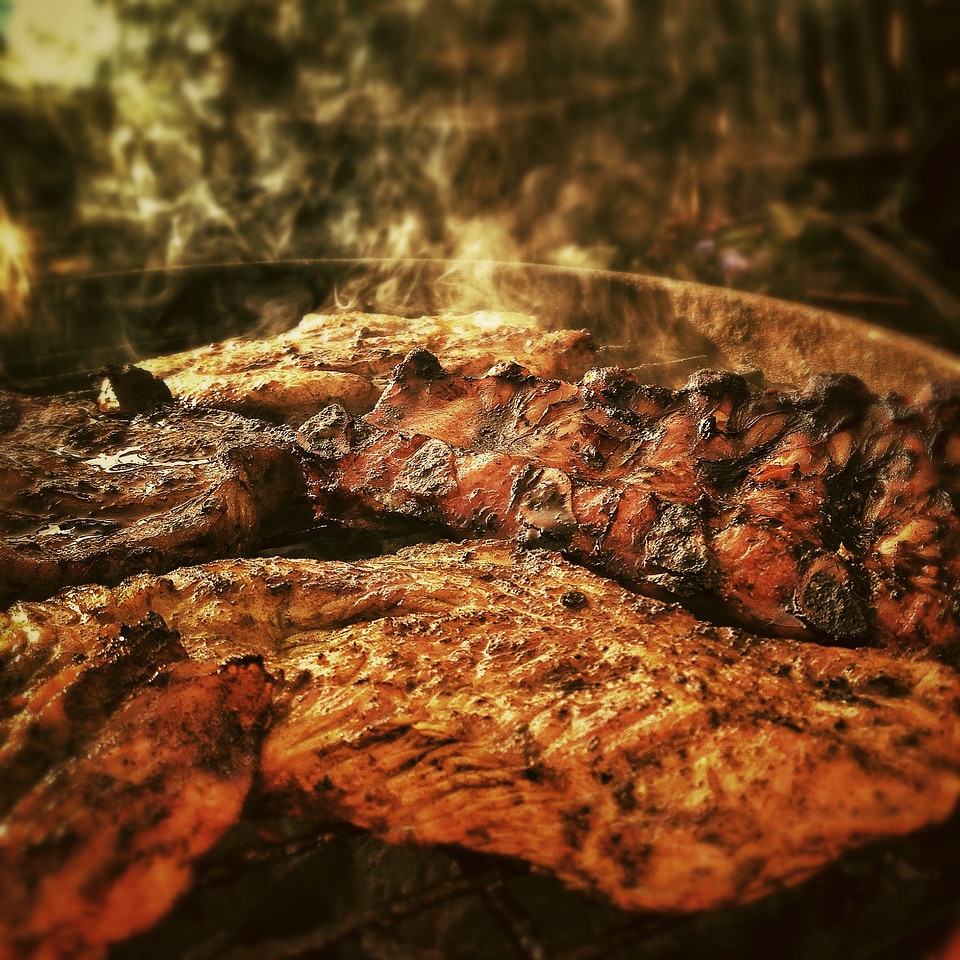 Summer grill flame