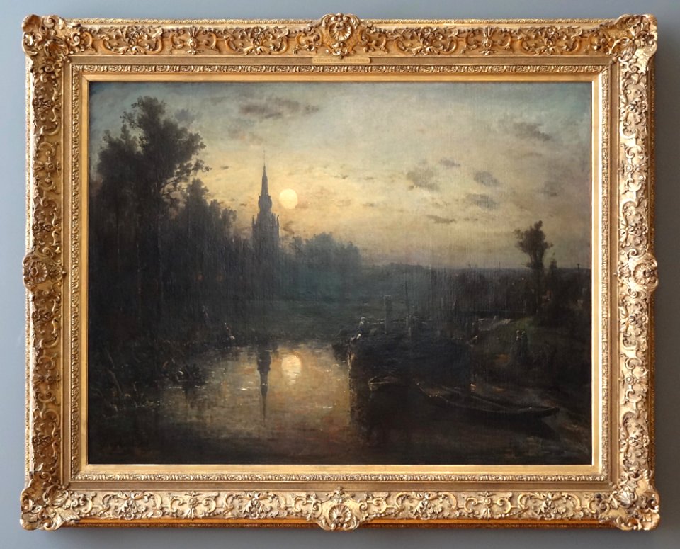 Clair De Lune  Overschie Johan Barthold Jongkind 1855