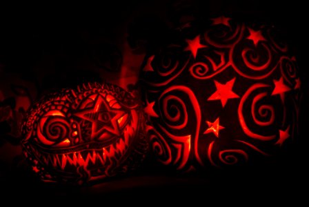 Stars And Spirals Pumpkin photo