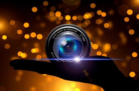 Yellow Light Photography Camera Lens