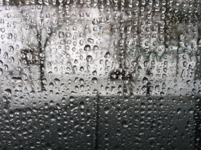 Raindrops On Window Pane photo
