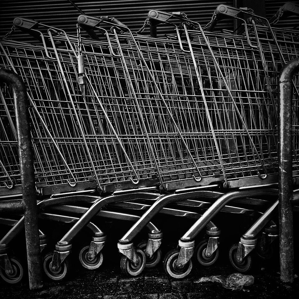 Cart purchasing supermarket photo