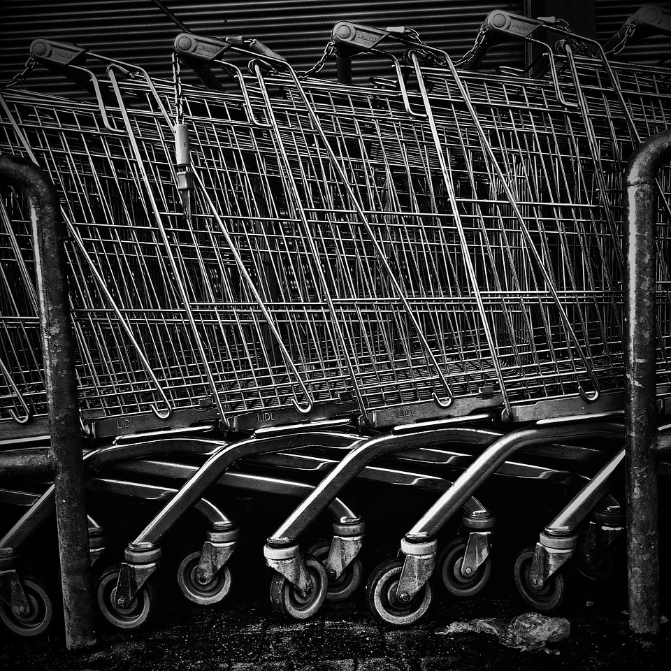 Cart purchasing supermarket
