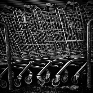 Cart purchasing supermarket photo