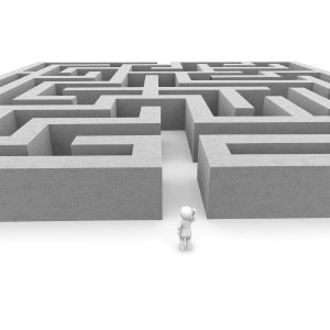 Black And White Maze Product Design Puzzle photo