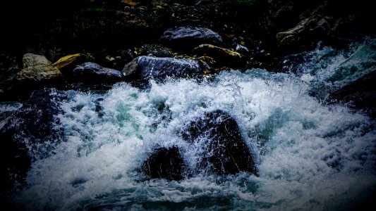 Water Splashing On Rocks