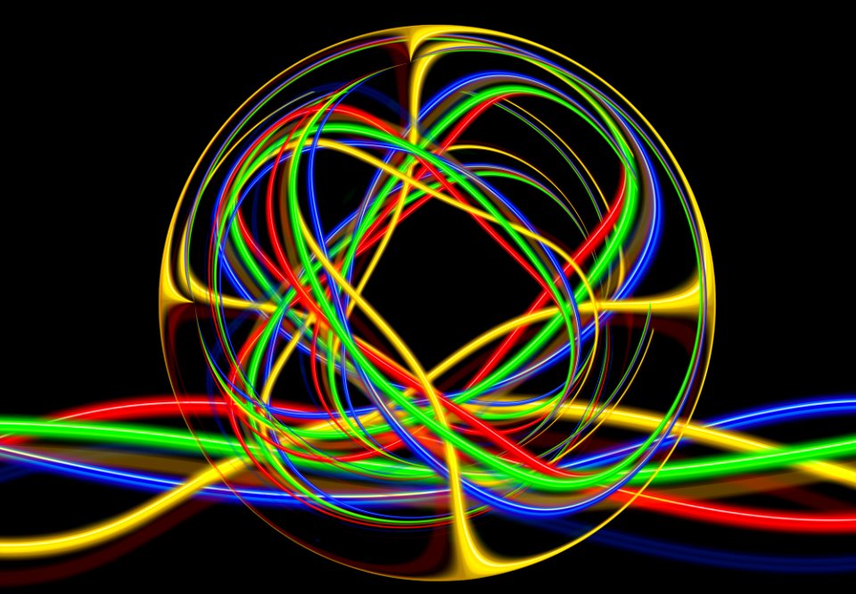 Circle Line Graphic Design Neon