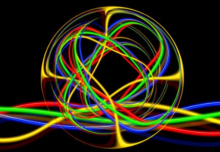 Circle Line Graphic Design Neon