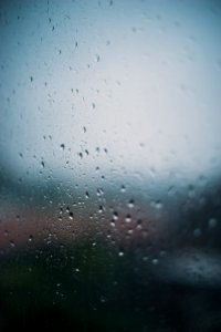 Rain Drops On Glass photo