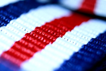 Red White And Blue Striped Thread