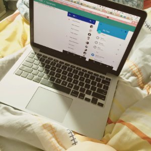 Laptop In Bed