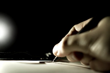 Writing With Ballpoint Pen