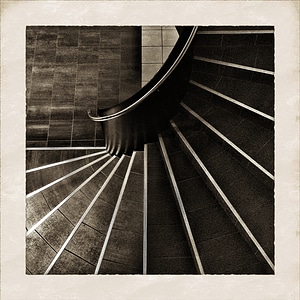 Architecture perspective spiral staircase photo
